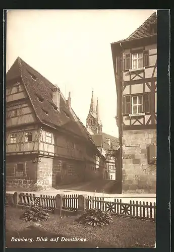 AK Bamberg, Blick auf Domtürme