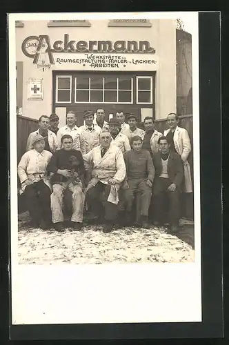 Foto-AK Hammelburg, Malereiwerkstatt Ackermann