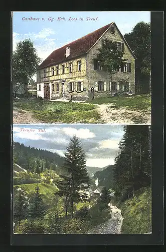 AK Treuf b. Rupprechtstegen-Hohenstein, Gasthaus von G. E. Loos, Treufer Tal