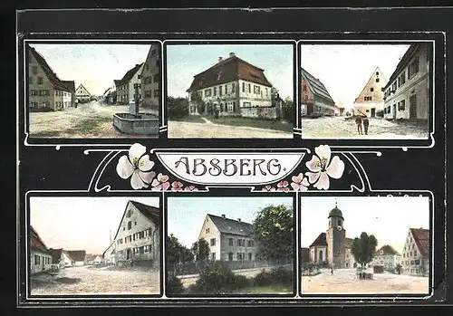 AK Absberg, Strassenpartien im Ort, Marktplatz