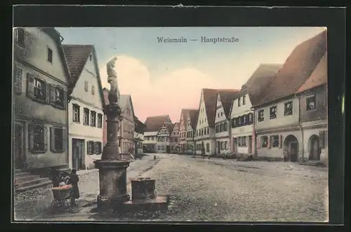 AK Weismain, Denkmal an der Hauptstrasse