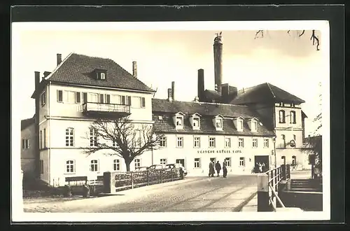 AK Staffelstein / Ofr., Gasthaus grüner Baum mit Ambros-Brütting-Brauerei
