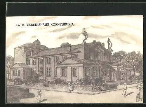 Künstler-AK Korneuburg, Kath. Vereinshaus