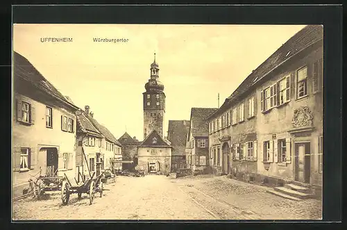 AK Uffenheim, Strasse durch das Würzburgertor