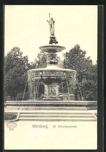 AK Würzburg, St. Kilianbrunnen