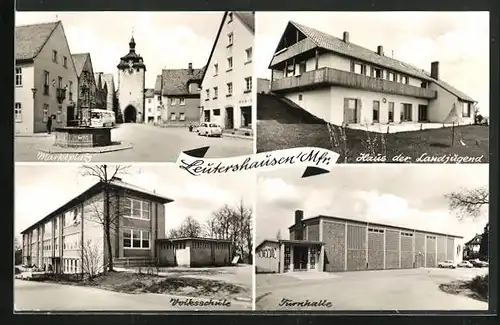 AK Leutershausen /Mfr., Volksschule, Turnhalle, Haus der Jugend