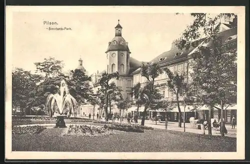 AK Pilsen, Smetana-Park mit Fontäne