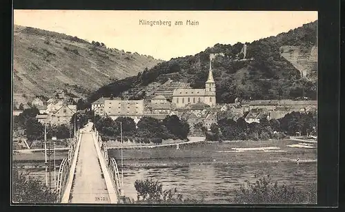 AK Klingenberg a. M., Brücke und Kirche