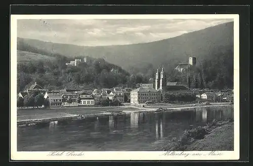 AK Miltenberg /Main, Flusspartie mit Hotel Linde
