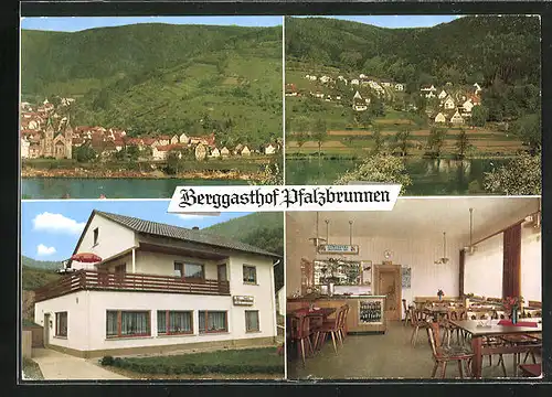 AK Neustadt am Main, Berggasthof Pfalzbrunnen, Totalansicht