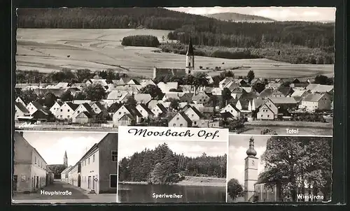 AK Moosbach /Opf., Sperlweiher, Hauptstrasse, Wieskirche