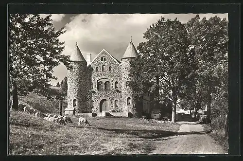 AK Bischofsheim /Rhön, Berggasthof und Pension Schloss Holzberghof