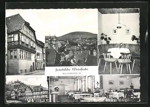 AK Miltenberg, Gasthaus Fränkische Weinstube, Innenansicht