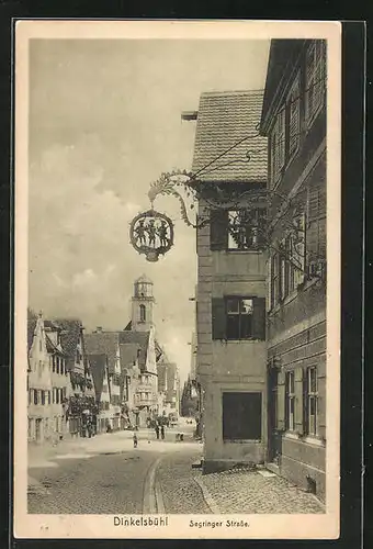 AK Dinkelsbühl, Segringer Strasse mit Gasthaus