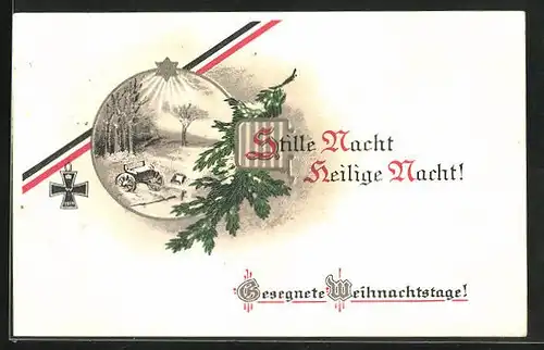 AK Weihnachtsgruss mit Eisernem Kreuz 1914