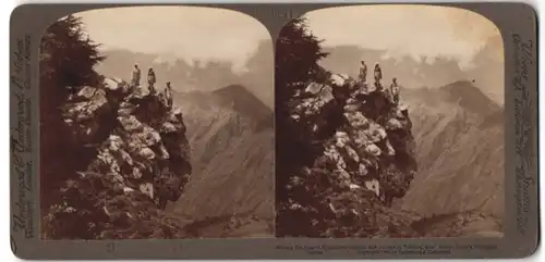 Stereo-Fotografie Underwood & Underwood, New York, Ansicht Simla / Indien, Himalaya Gebirgszug