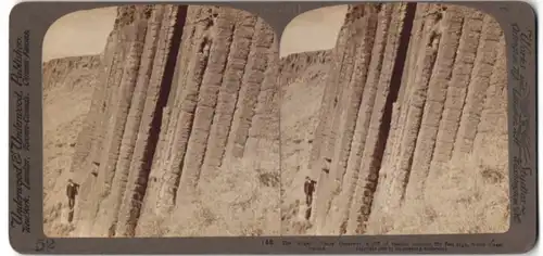 Stereo-Fotografie Underwood & Underwood, New York, Ansicht Bushmills, Felsformation Giants Causeway