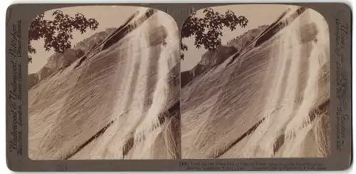 Stereo-Fotografie Underwood & Underwood, New York, Ansicht Yosemite Valley / CA, Glacier Point Felsformation