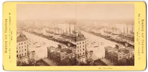 Stereo-Fotografie Sophus Williams, Berlin, Ansicht Hamburg, Blick über den Hafen