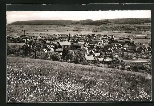 AK Elfershausen /Hammelburg, Ortsansicht mit Hügellandschaft