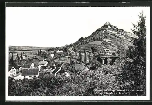 AK Elfershausen, Ruine Trimburg mit anliegendem Ort