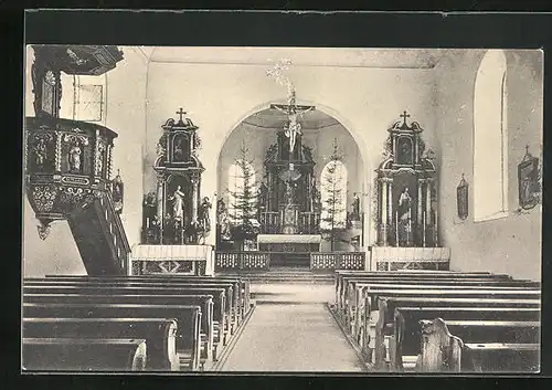 AK Oberriedenberg /Bayr. Rhön, Innenansicht einer kath. Kirche