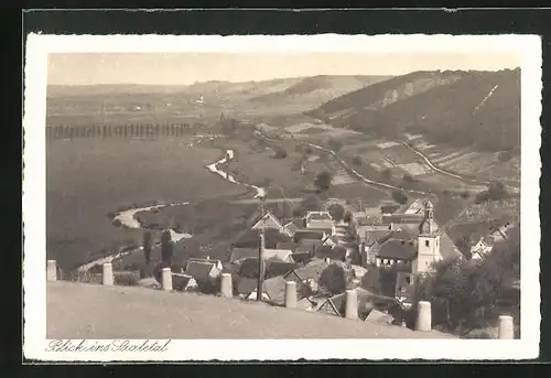 AK Pfaffenhausen b. Hammelburg, Blick ins Tal mit Umgebung