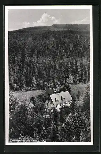 AK Weissenstadt /Fichtelgeb., Gasthaus Weissenhaider Mühle