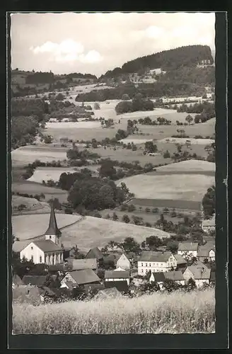 AK Geroda /Rhön, Panoramablick auf Ort und Umgebung