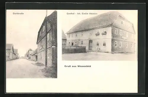 AK Wiesenfeld, Gasthof Emilie Heinlein, Dorfstrasse