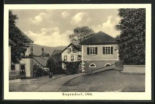 AK Rugendorf /Oberfranken, Strassenpartie im Stadtkern