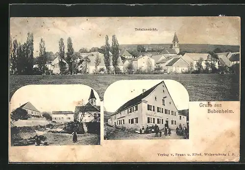 AK Bubenheim, Gasthaus, Kirche, Gesamtansicht