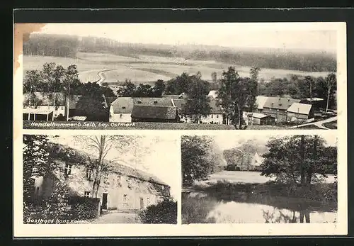 AK Hendelhammer b. Selb, Gasthaus Hans Kaiser, Uferpartie, Teilansicht