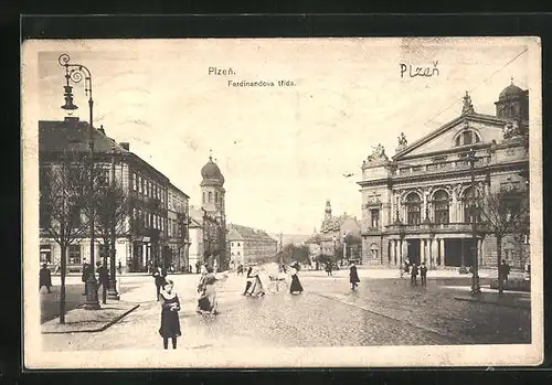 AK Pilsen, Synagoge an der Hauptstrasse