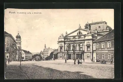 AK Pilsen, Hauptstrasse zur Synagoge