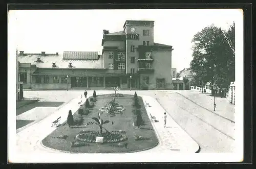 AK Rokycany, Platz vor dem Bahnhof
