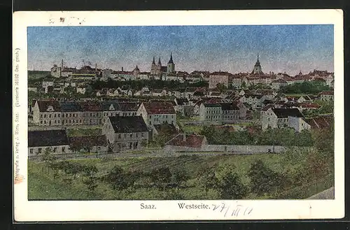 Luna-AK Saaz, Panorama der Stadt