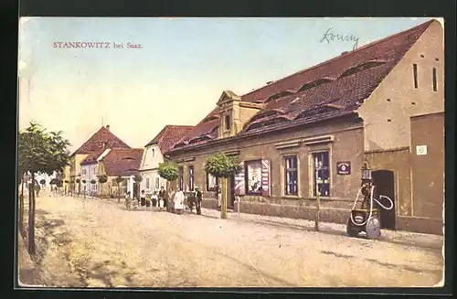 AK Stankowitz /Saar, Hauptstrasse im Ort