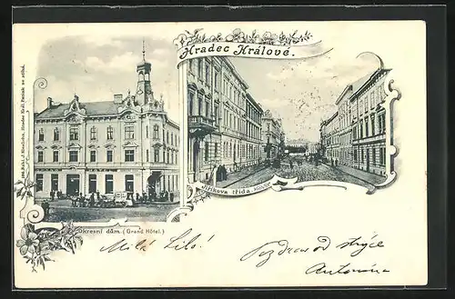 AK Königgrätz / Hradec Kralove, Jirikova trida, Okresni dum