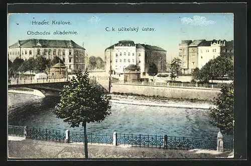 AK Königgrätz / Hradec Kralove, Obchodni akademie & C. k. ucitaelsky ustav