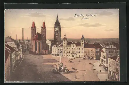 AK Königgrätz / Hradec Kralove, Namesti