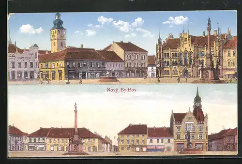 AK Nový Bydzov, Partien vom Marktplatz