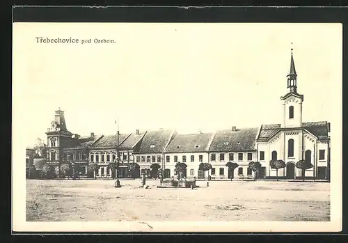 AK Trebechovice, Rathaus am Marktplatz