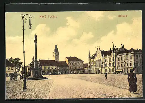 AK Novy Bydzov, Namesti, Denkmal