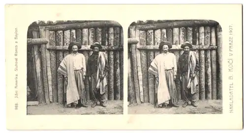 Stereo-Fotografie Lichtdruck Bedrich Koci, Prag, Südamerika Expedition 1907, Jizni Amerika, Sluhove Ronco a Baylon