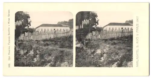 Stereo-Fotografie Lichtdruck Bedrich Koci, Prag, Ansicht Minas Gerais, Facenda Momfim, Südamerika Expedition 1907