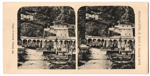 Stereo-Fotografie Lichtdruck Bedrich Koci, Prag, Ansicht Salzburg, Svatopetrsky hrbitov