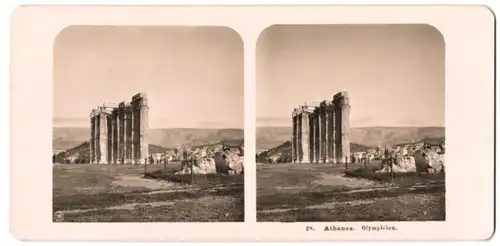 Stereo-Fotografie NPG, Berlin-Steglitz, Ansicht Athen, Olympielon Ruinen