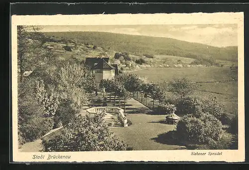 AK Brückenau, Gasthaus Siebener Sprudel