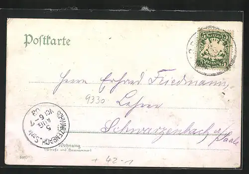 AK Helmbrechts, 5. Oberfränkisch-Unterfränkisches Bundesschiessen 1903, Totalansicht